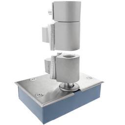 Charnière pivotante à encastrer dans le sol 100Kg 1000mm 156x110x42mm