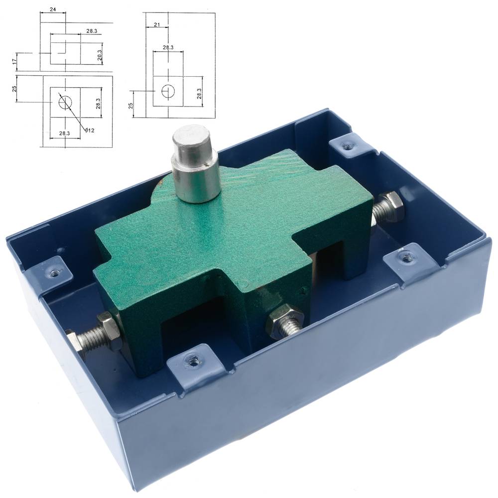 Bisagra pivotante para encastrar en suelo 100Kg 1000mm 156x110x42mm