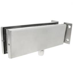 Charnière supérieur fixe en aluminium pour porte vitrée pour ferme-porte de sol