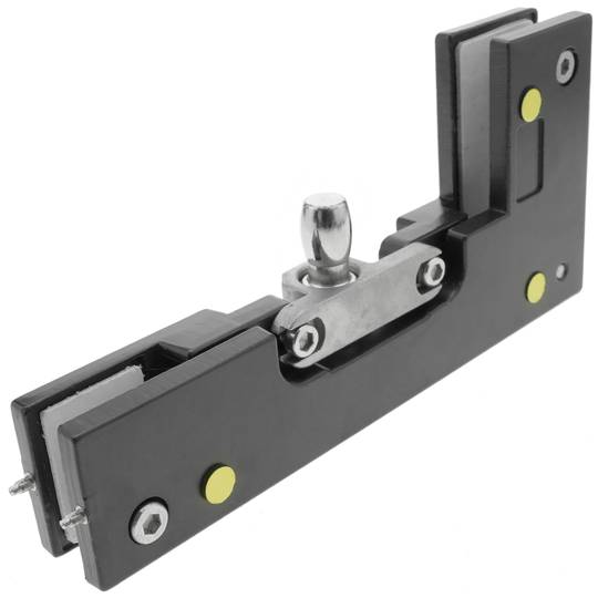 Charnière supérieur L-fixe en aluminium pour porte vitrée pour ferme-porte de sol