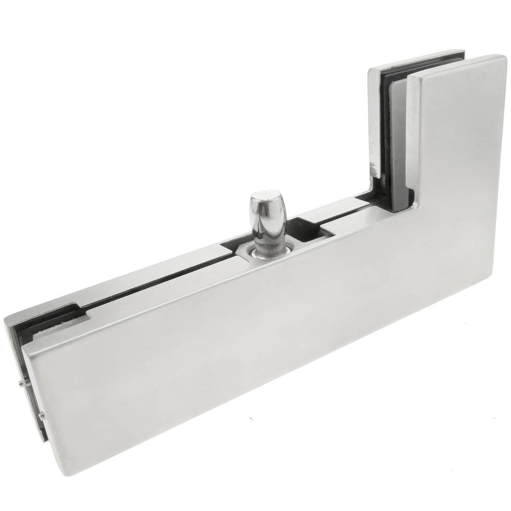 Charnière supérieur L-fixe en aluminium pour porte vitrée pour ferme-porte de sol