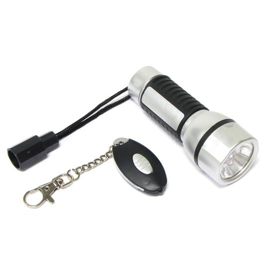 Hoge helderheid 5 LED zaklamp met zaklamp sleutelhanger