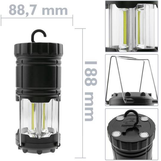 Camping laterne LED 10W mit Magnet und Aufhänger