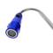 Linterna de alumínio extensível e orientable con 3 LEDs y da cor azul