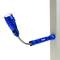 Linterna de alumínio extensível e orientable con 3 LEDs y da cor azul