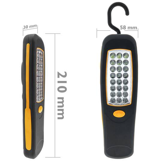 Torche LED 40 lumens avec crochet et magnétique