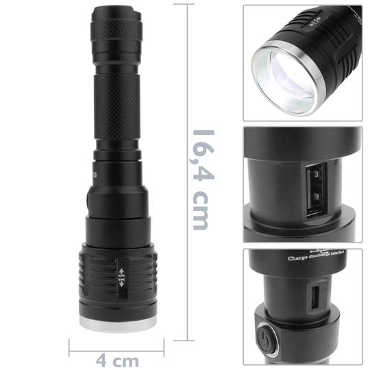 Llanterna de càmping alumini LED 5W amb imant i PowerBank 2200 mAh