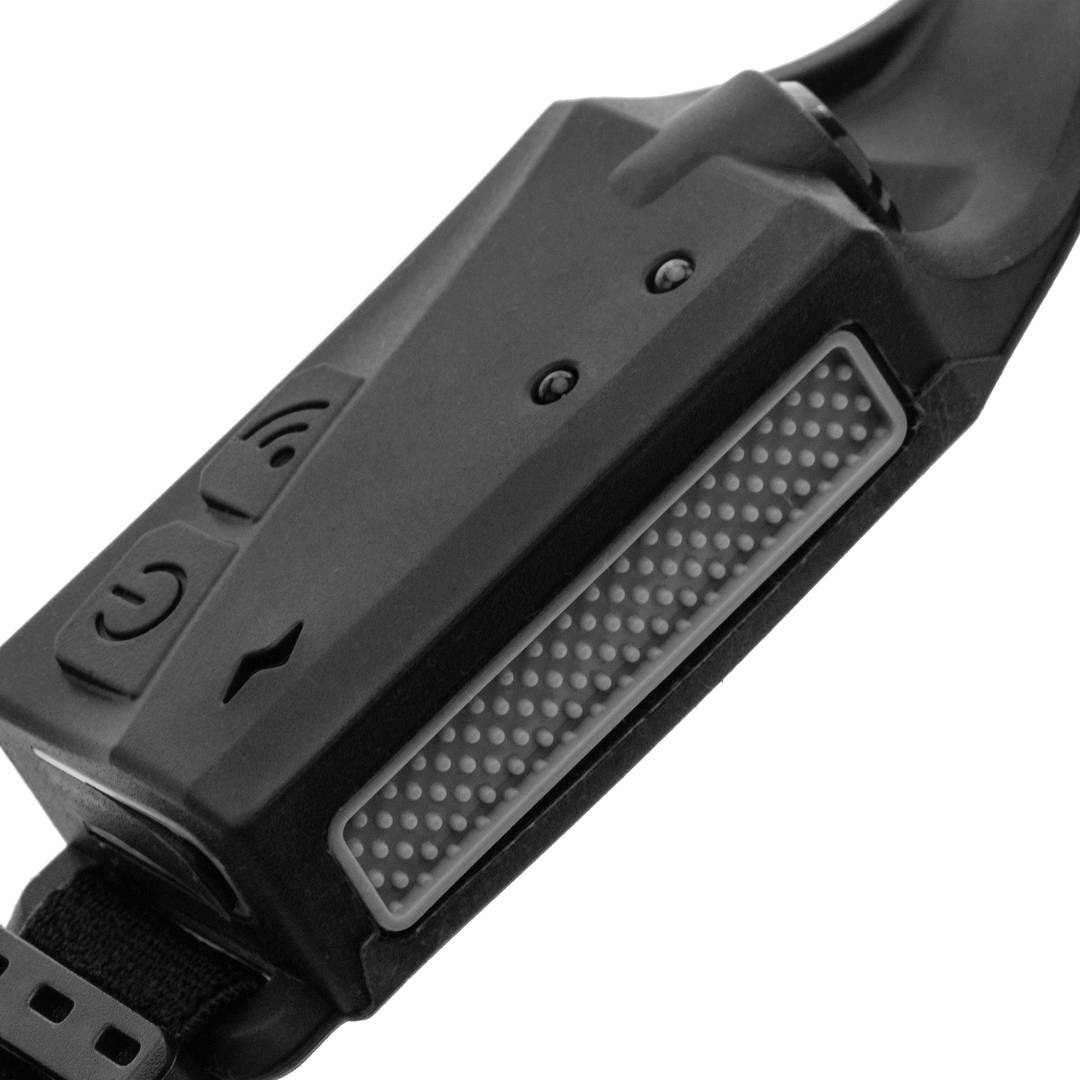 Llanterna de Llum LED frontal recarregable per cap amb bateria de 1200 mAh 360 lúmens sensor moviment i càrrega per USB-C IPX4