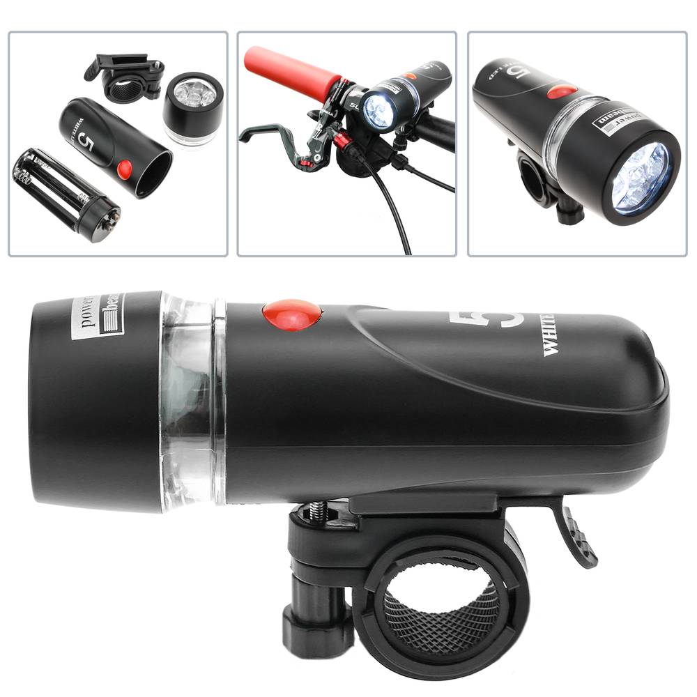 Przedni reflektor LED na rower Zdejmowana latarka 5-LED