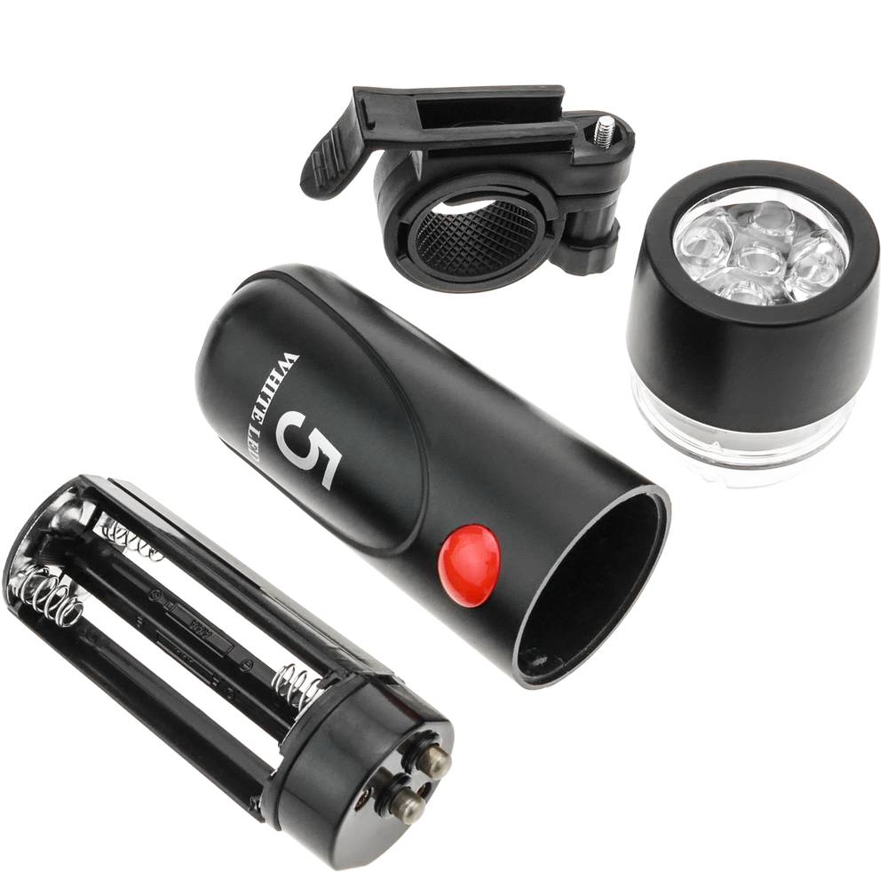 Przedni reflektor LED na rower Zdejmowana latarka 5-LED