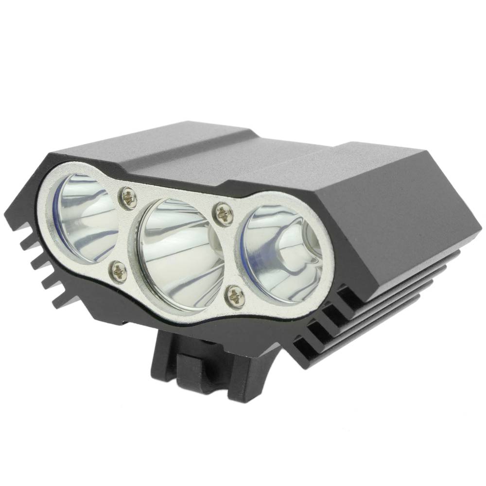 Naar behoren Communisme Ironisch LED-koplamp voor hoofd en fiets met 8000 mAh-batterij 3000 lumen 3 x T6  XLamp - Cablematic