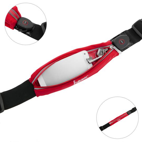 Sac à taille sport avec lumière LED rechargeable par USB