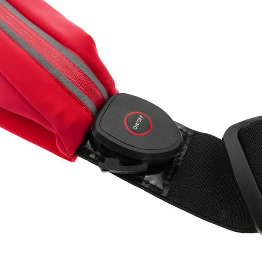 Sac à taille sport avec lumière LED rechargeable par USB