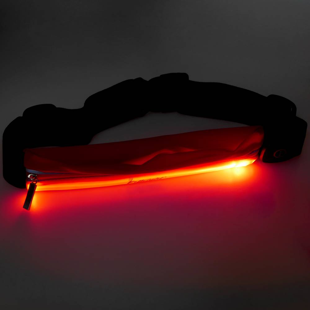 Sac à taille sport avec lumière LED rechargeable par USB