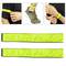 Yellow phosphorescent reflecting strip bands for night viewing 2-pack