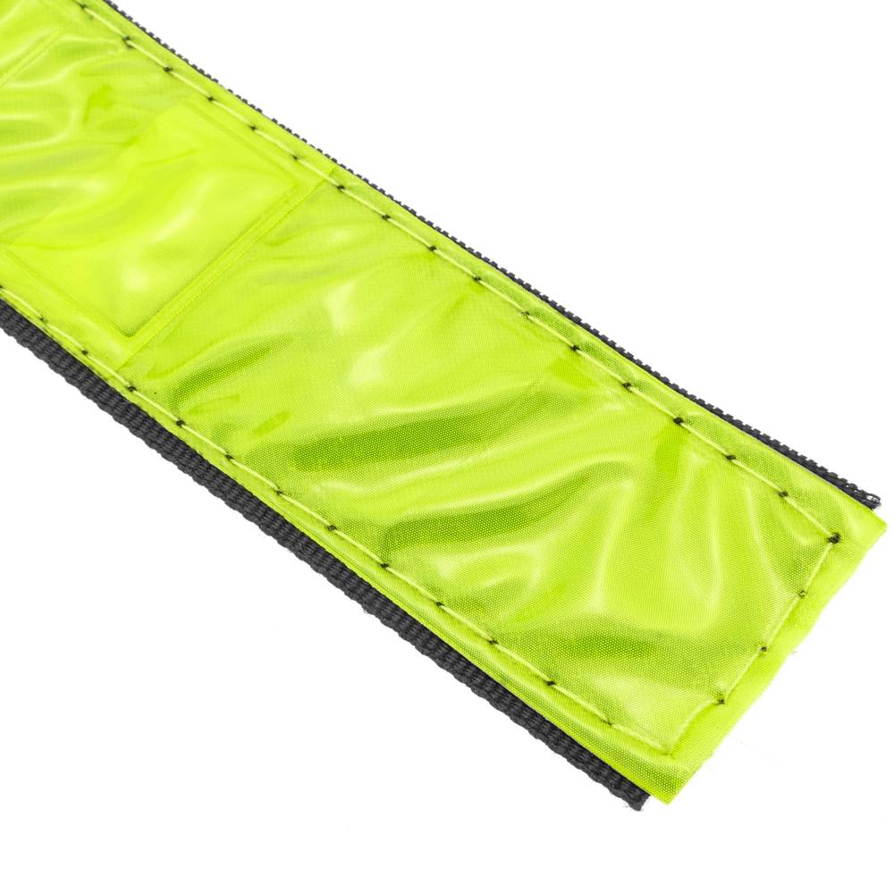 Yellow phosphorescent reflecting strip bands for night viewing 2-pack