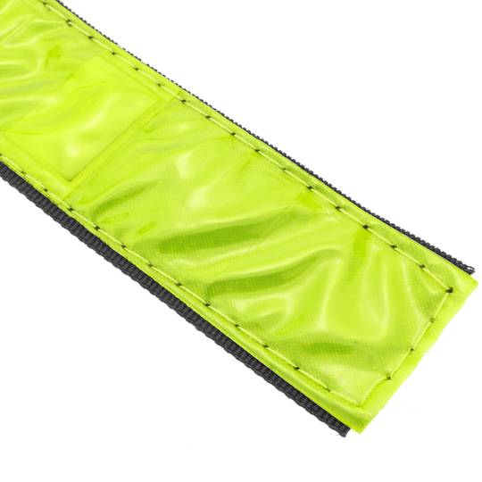 Yellow phosphorescent reflecting strip bands for night viewing 2-pack