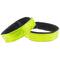 Yellow phosphorescent reflecting strip bands for night viewing 2-pack