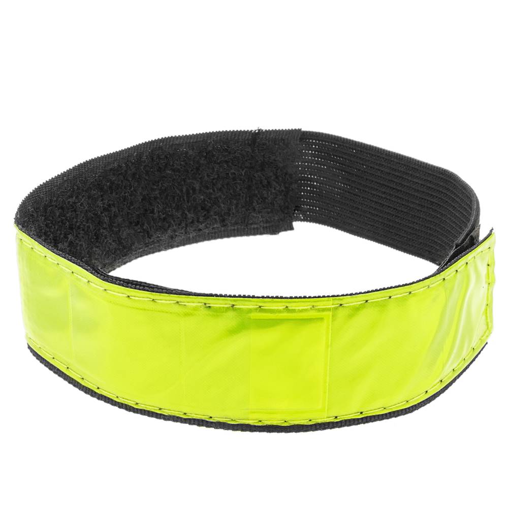 Yellow phosphorescent reflecting strip bands for night viewing 2-pack