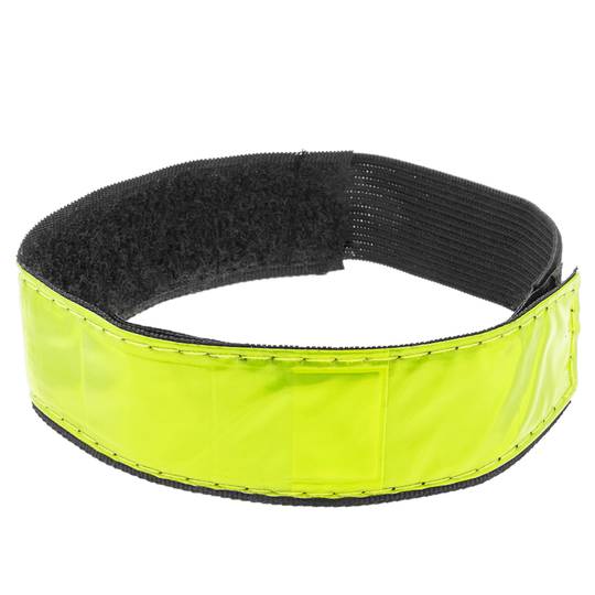 Yellow phosphorescent reflecting strip bands for night viewing 2-pack