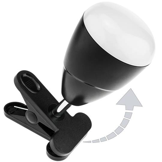 Lámpara LED recargable de pinza con 3 niveles de intensidad luz día 6500K 460 lumens 5W