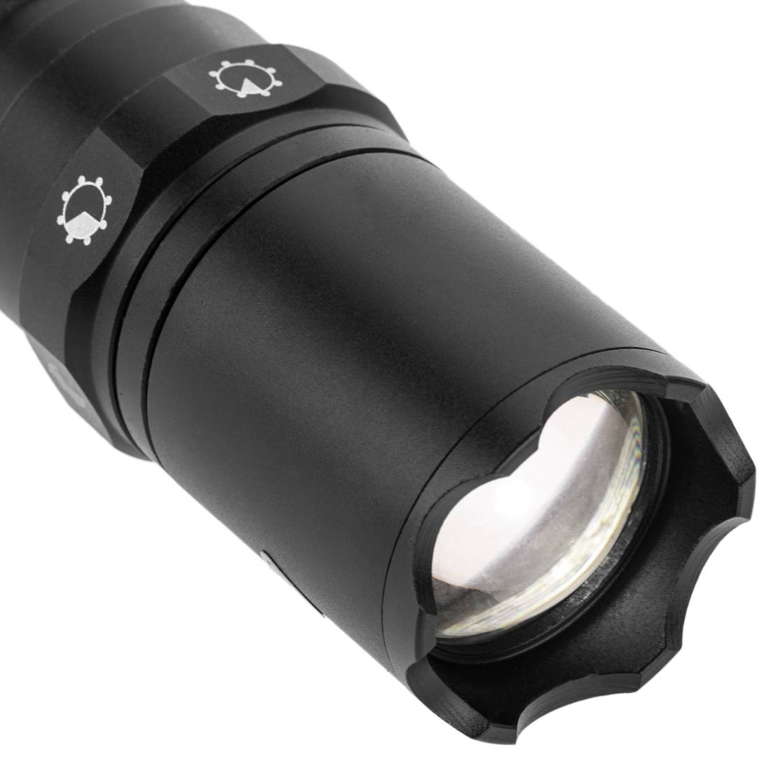 Llanterna LED tàctica d'alta potència IP44 de 10W amb bateria recarregable