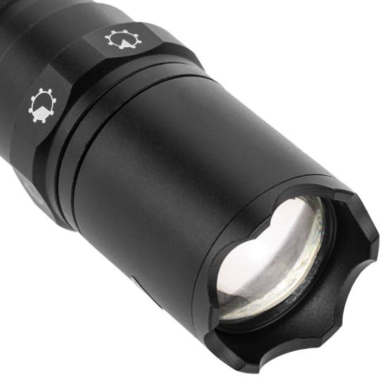 Llanterna LED tàctica d'alta potència IP44 de 10W amb bateria recarregable