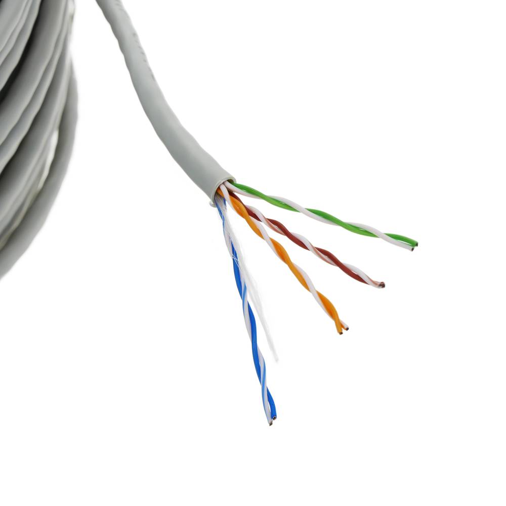 100 m flexible gray Cat. 5e UTP ethernet network cable reel