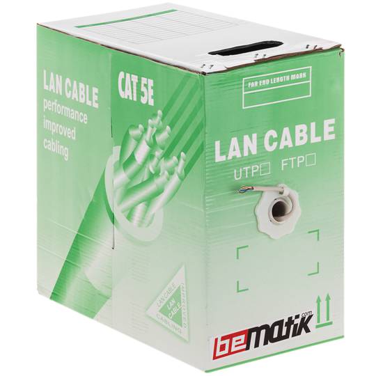 Bobina cable UTP categoria 5e 24AWG flexible 305m