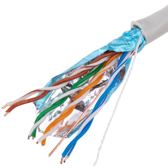 Coil cable 24AWG stranded category 5e FTP 305m
