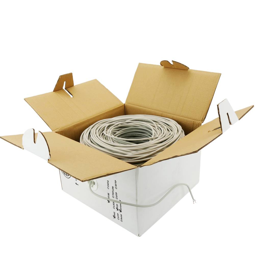 305 m flexibele grijze FTP Cat.5e Ethernet-netwerkkabelhaspel