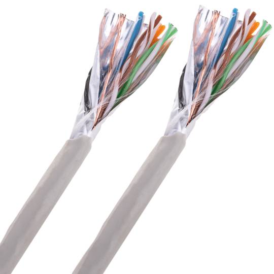 305 m flexibele grijze FTP Cat.5e Ethernet-netwerkkabelhaspel