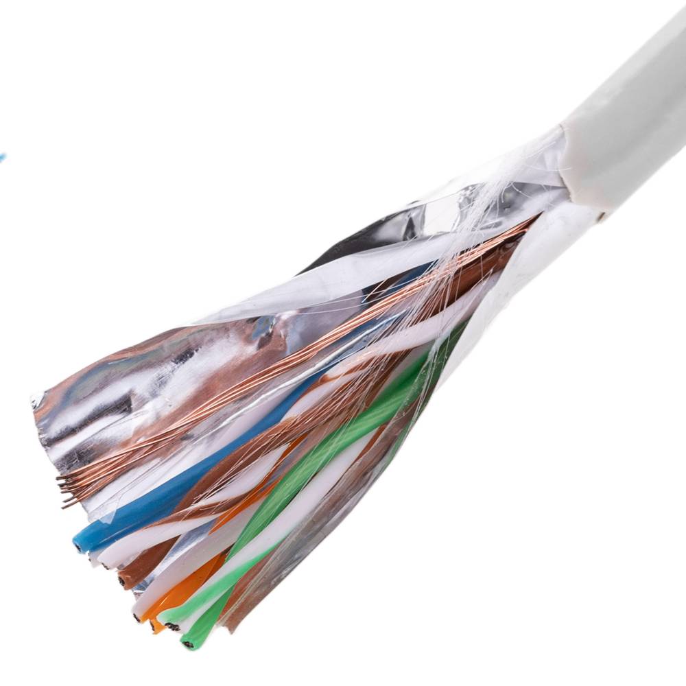 305 m flexibele grijze FTP Cat.5e Ethernet-netwerkkabelhaspel