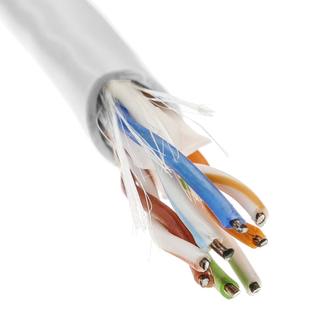 Coil UTP Cat6 cable 24AWG flexible grey 100m