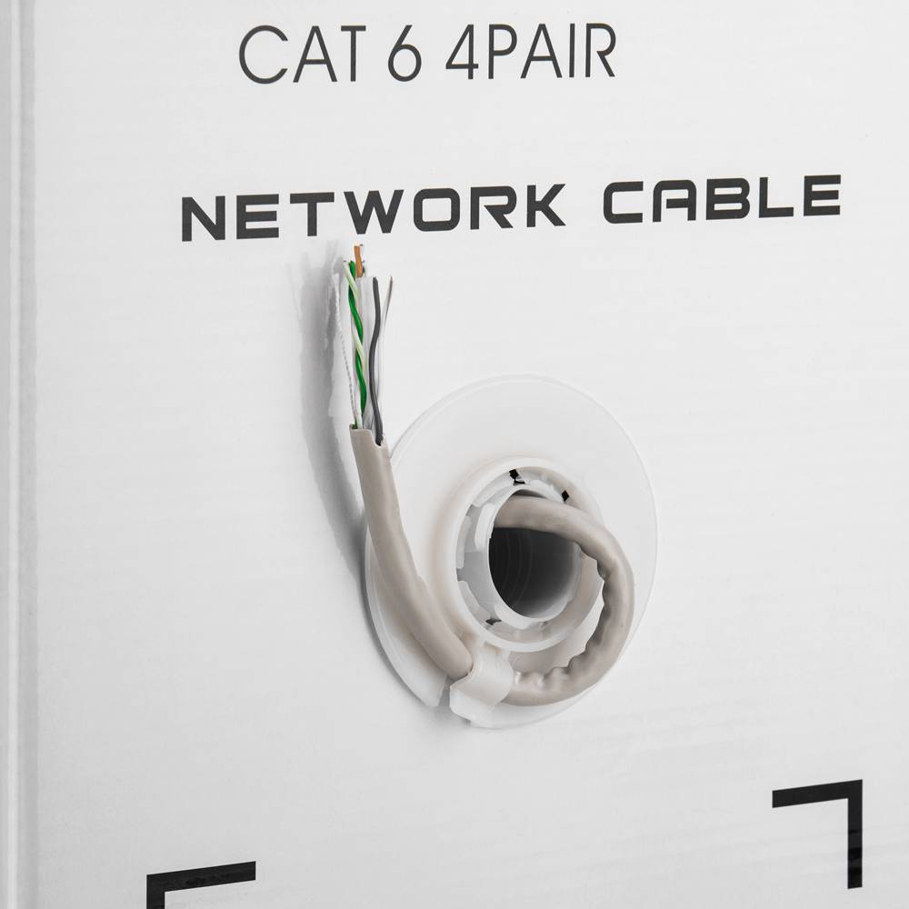 305 m flexible gray Cat. 6 UTP ethernet network cable reel