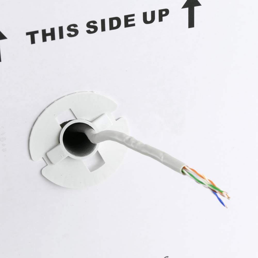 Avvolgicavo di rete ethernet UTP rigido Cat. 6a grigio da 305 m