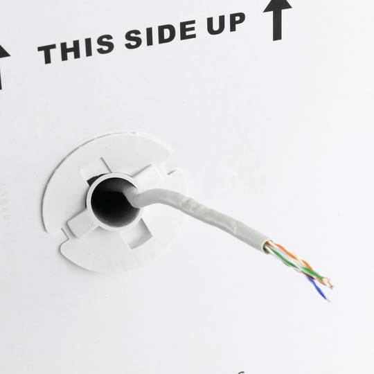 Avvolgicavo di rete ethernet UTP rigido Cat. 6a grigio da 305 m