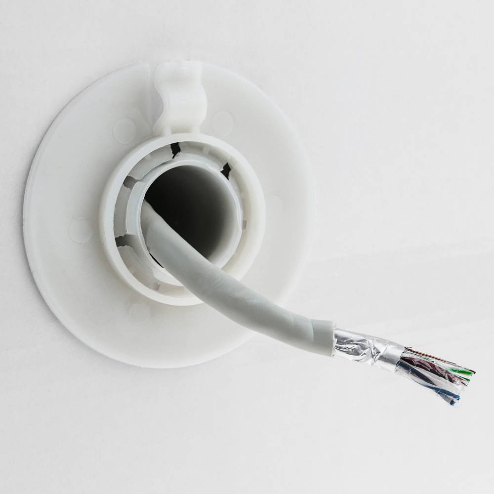 100 m stijve grijze Cat.6 FTP ethernet netwerkkabelhaspel
