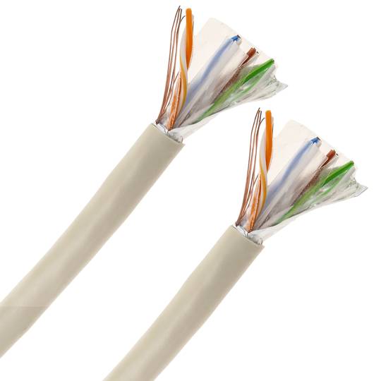 100 m stijve grijze Cat.6 FTP ethernet netwerkkabelhaspel
