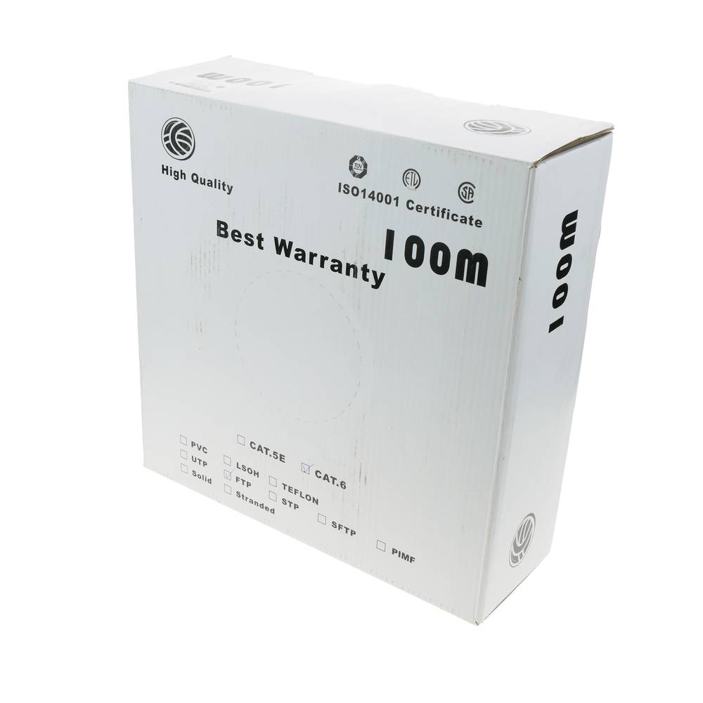 Coil cable FTP category 6 24AWG flexible gray 100m