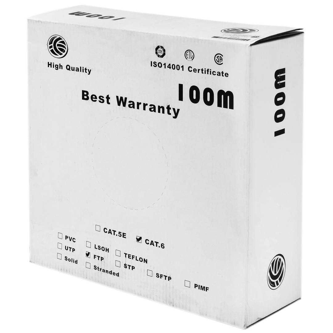 FTP-kabelspoel Cat.6A 23AWG star grijs 100m