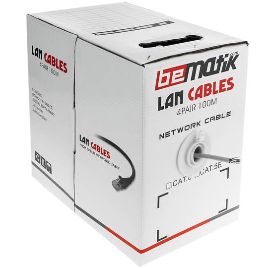 Câble de réseau à bobine Ethernet CAT6 SFTP sans halogène 100m Lszh Blanco  Wir9075