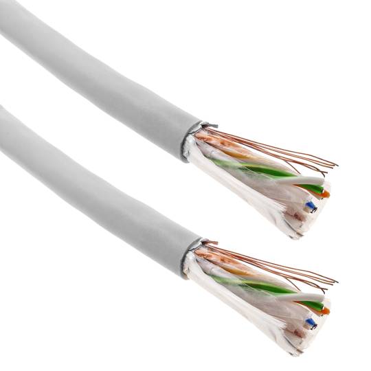 305 m rigid gray Cat. 6 FTP ethernet network cable reel
