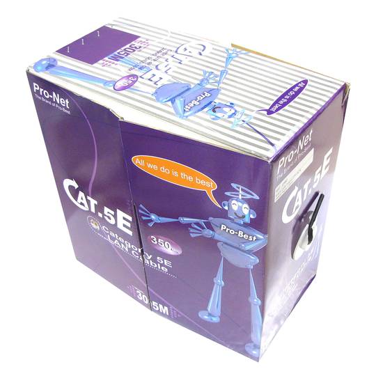 Bobina de cabo 24AWG rígido externo 5e FTP 305m