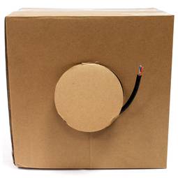 Network cable coil FTP Cat.6 23AWG for outdoor rigid black 100m