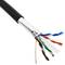 Cewka Kabel sieciowy FTP Cat.6 23AWG do sztywnej czarnej na zewnątrz 305m