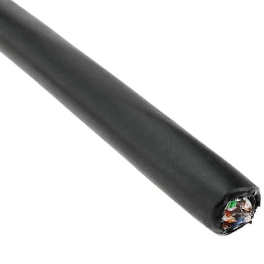 Cewka Kabel sieciowy FTP Cat.6 23AWG do sztywnej czarnej na zewnątrz 305m