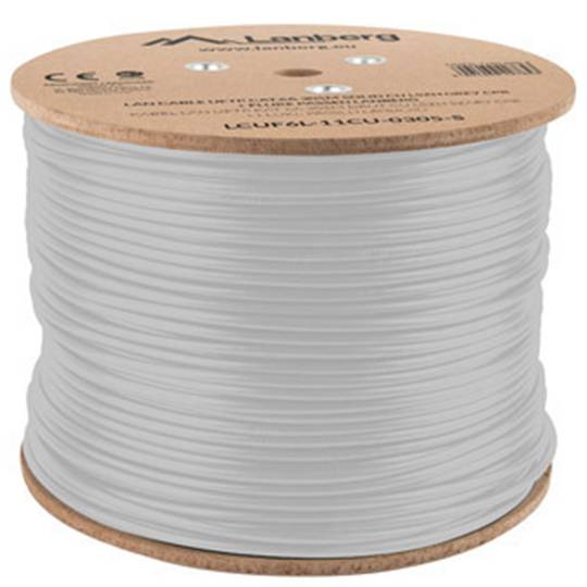 Fluke testé LCUF6L-11CU-0305-S Enrouleur de câble réseau Ethernet FTP Cat.6a rigide gris, 305 m