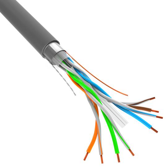 Lanberg Bobina di LAN FTP Cat. 6 rigido CU Fluke testato CPR grigio 305m