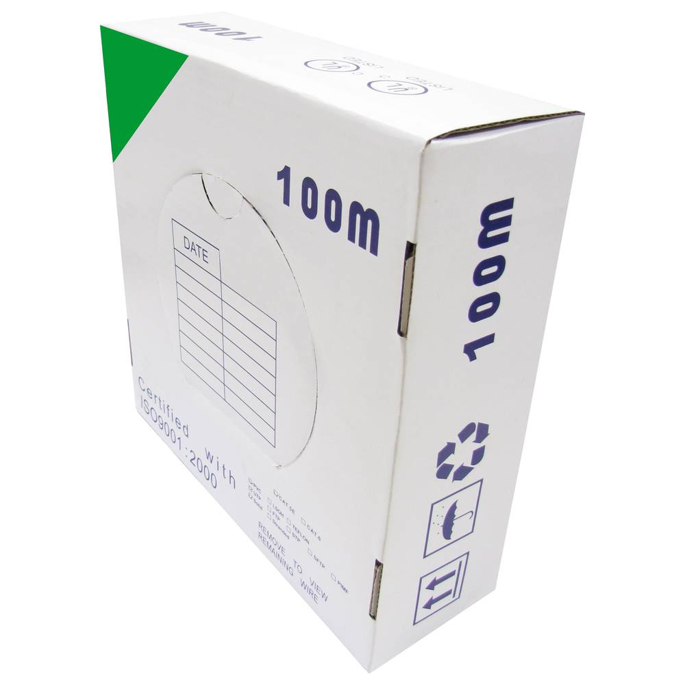 Coil câble de catégorie 5e FTP 24AWG solide vert 100m